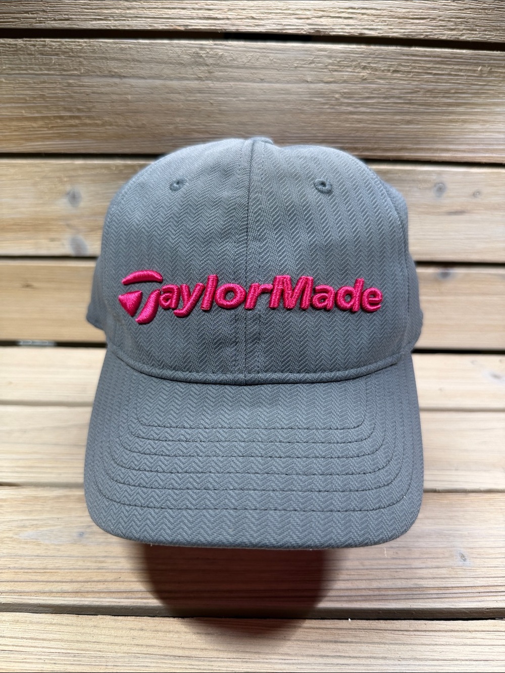 Women’s TaylorMade Gray Hat with Pink Embroidered Logo